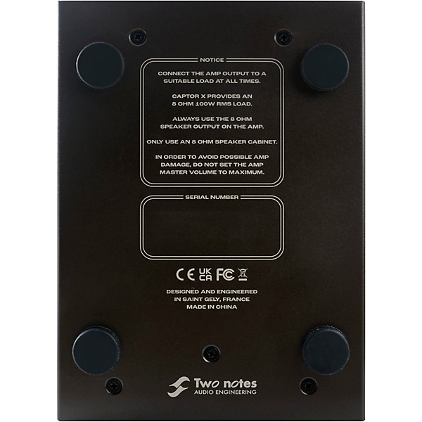 Two Notes AUDIO ENGINEERING Captor X Special-Edition Compact Reactive Load Box With Tube Amp and Attenuator