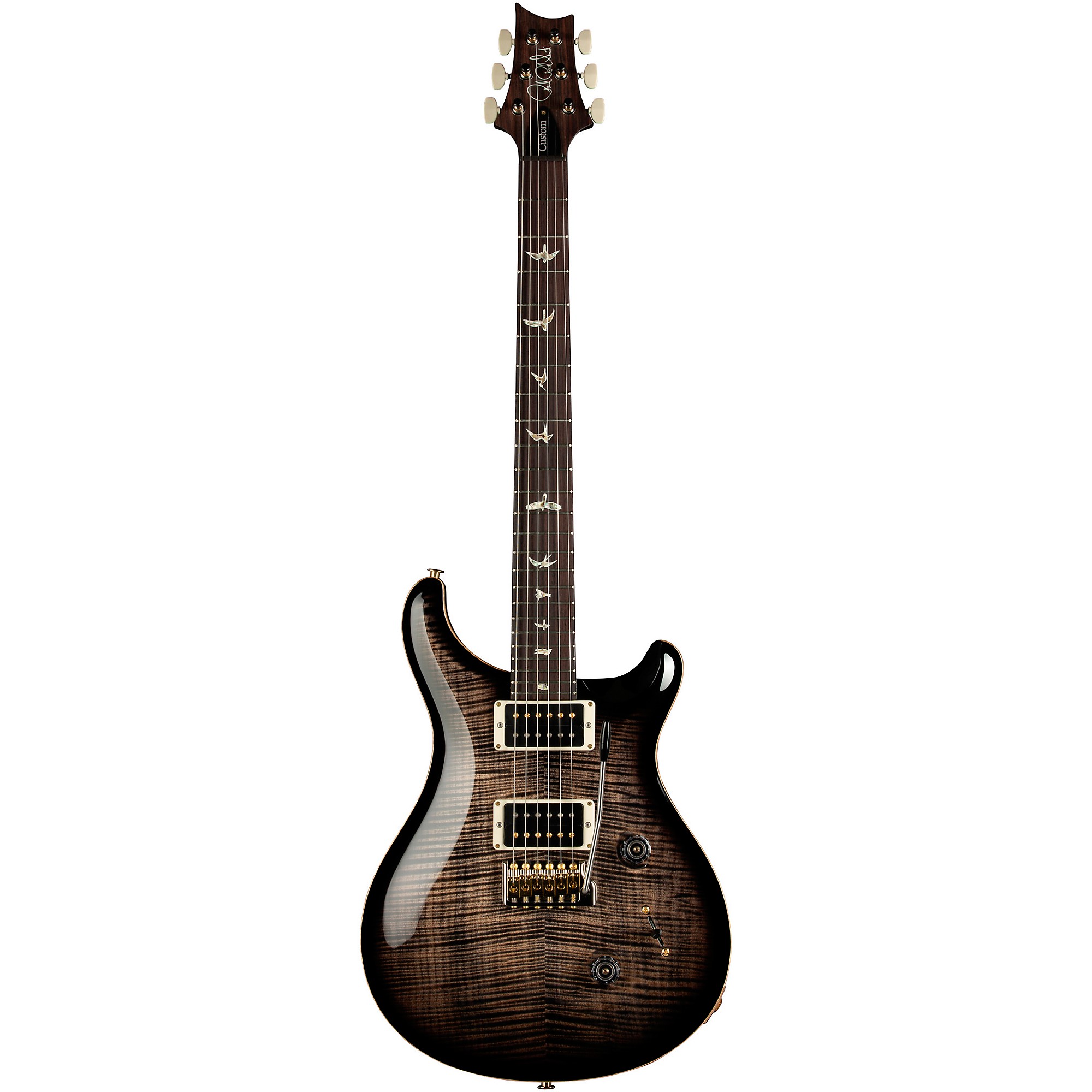 Platinum PRS Custom 24 10-Top Electric Guitar Charcoal Burst