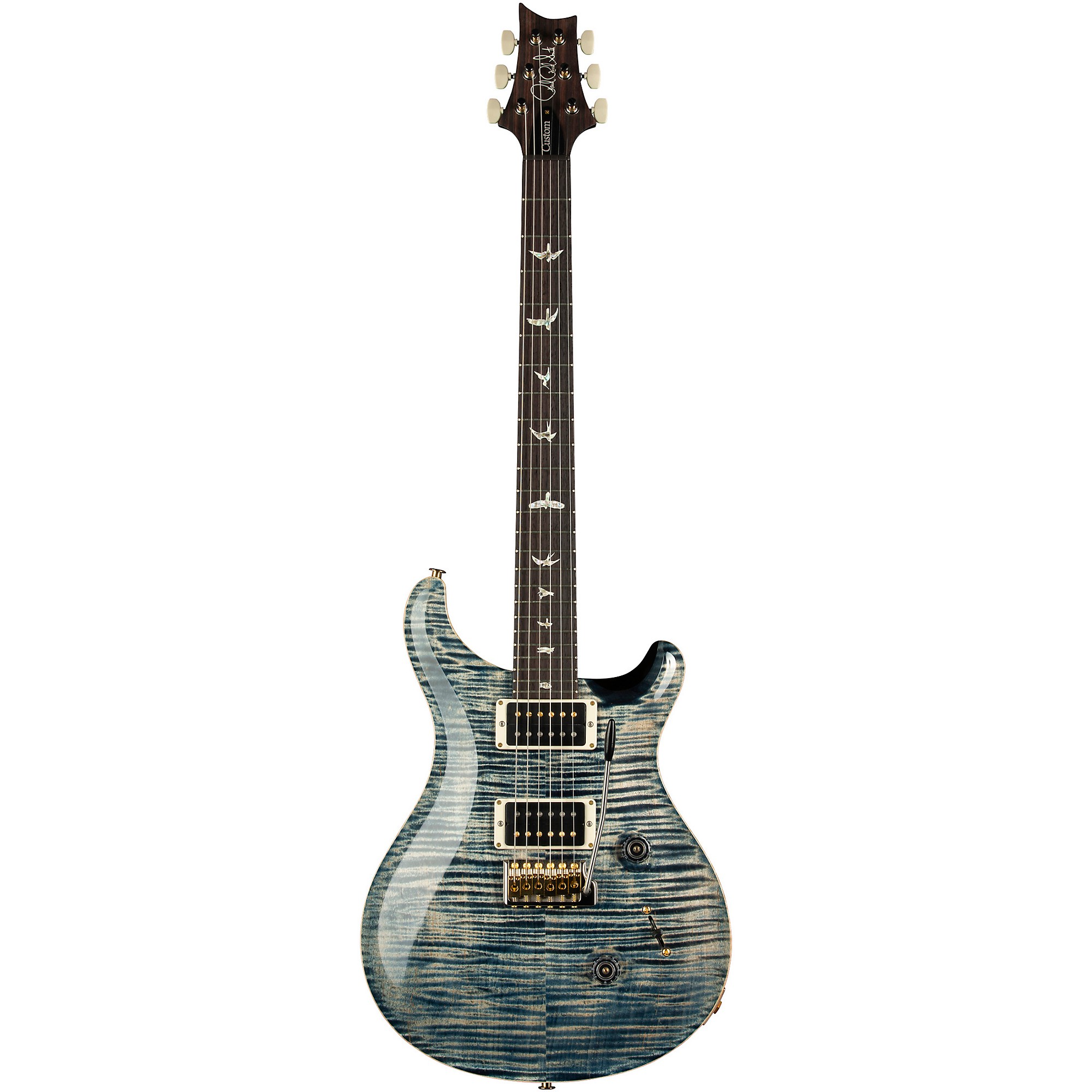 Platinum PRS Custom 24 10-Top Electric Guitar Faded Whale Blue