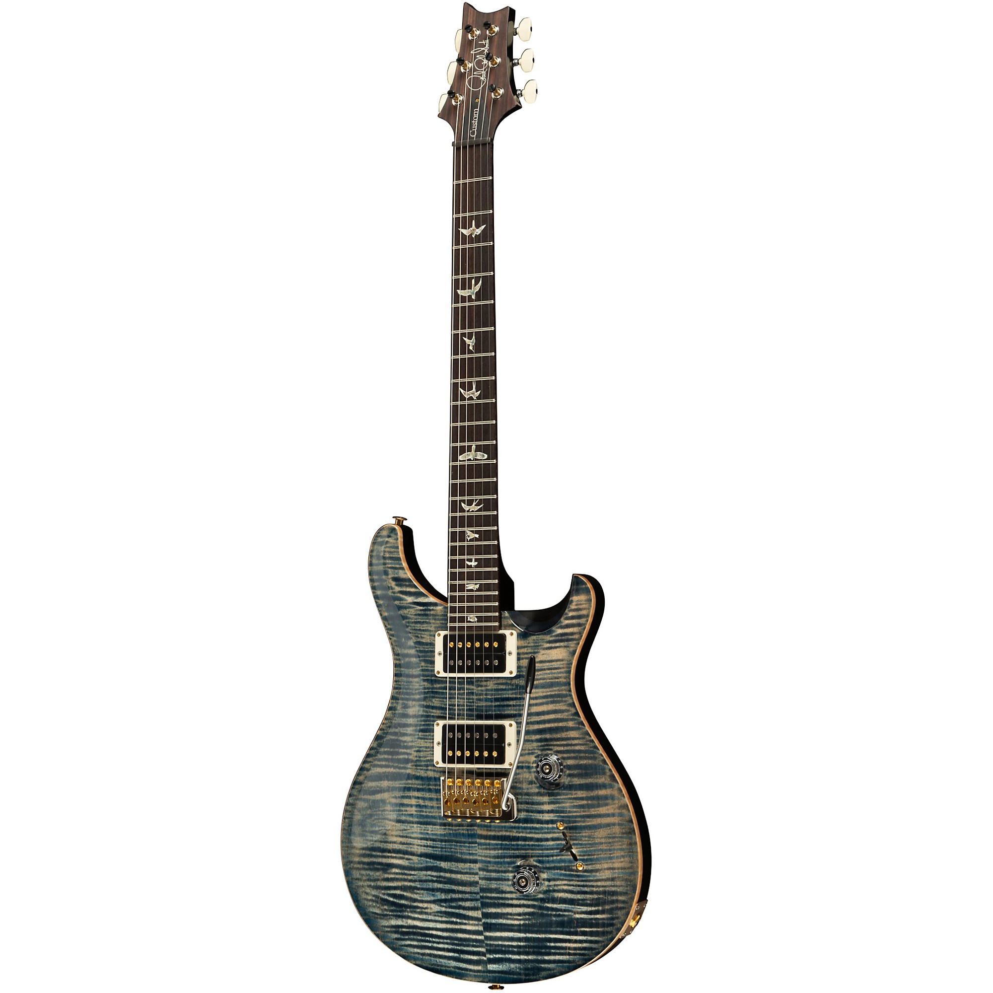 Platinum PRS Custom 24 10-Top Electric Guitar - Faded Whale Blue