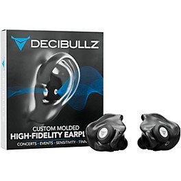 Decibullz Custom Molded High Fidelity Earplugs Black