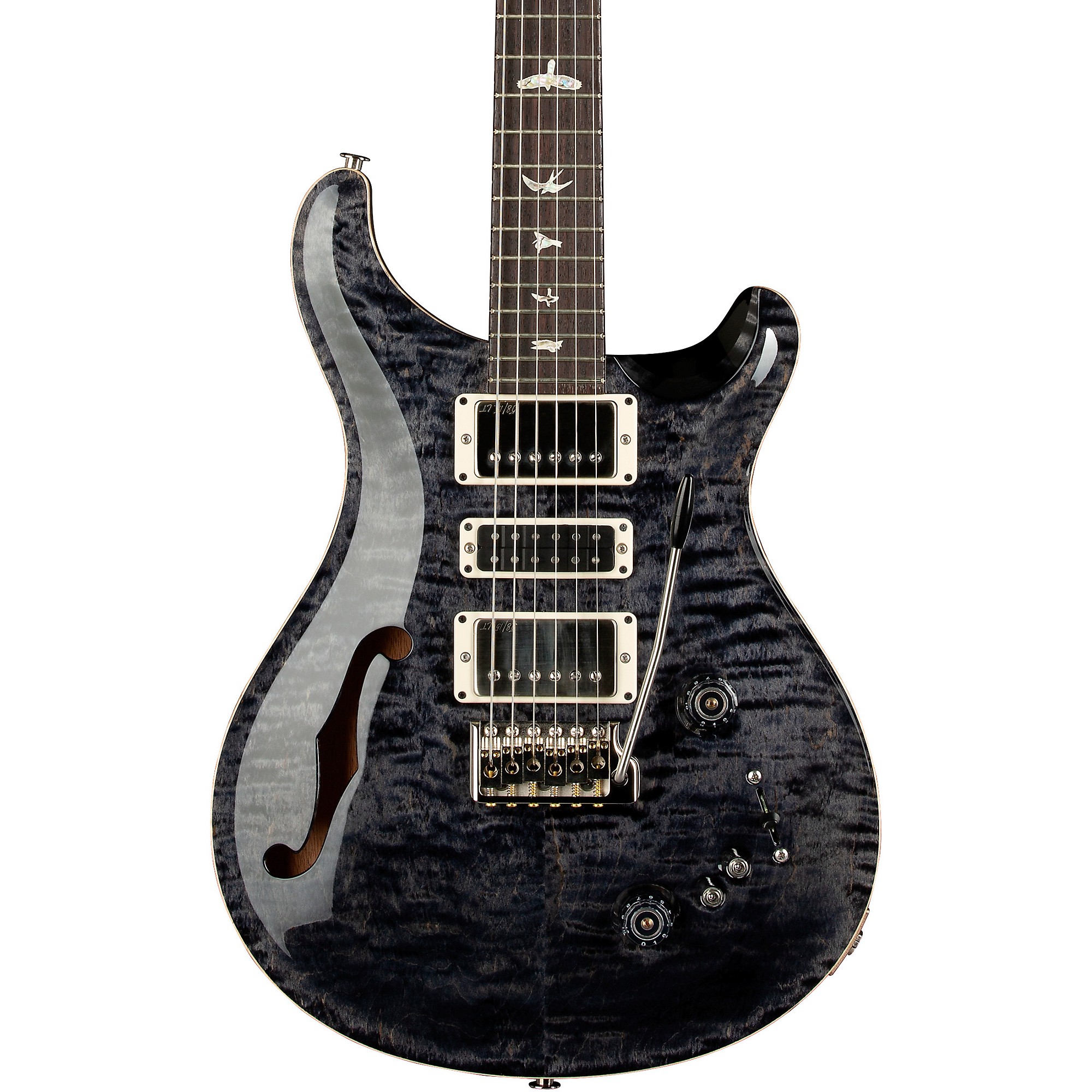 Platinum PRS Special Semi-Hollow Electric Guitar Gray Black