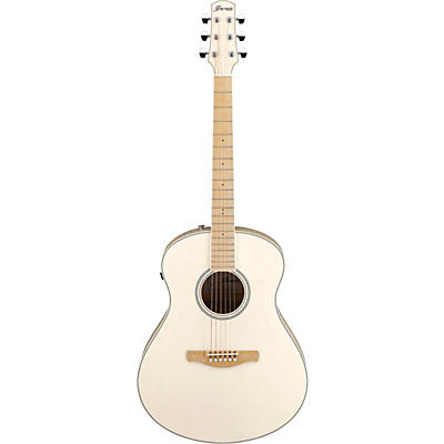 Ibanez Aam370e Advanced Auditorium Acoustic-Electric Guitar Antique White for sale