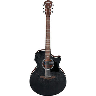 Ibanez Ae140 Grand Auditorium Acoustic-Electric Guitar Weathered Black for sale