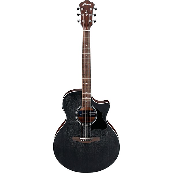 Ibanez AE140 Grand Auditorium Acoustic-Electric Guitar Weathered Black