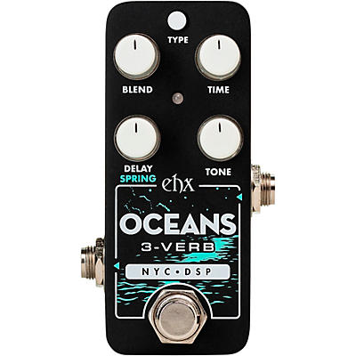 Electro-Harmonix Oceans 3-Verb Reverb Effects Pedal Black for sale