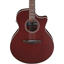 Ibanez AE100 Grand Auditorium Acoustic-Electric Guita... Ibanez AE100 Grand Auditorium Acoustic-Electric Guitar Burgundy Flat