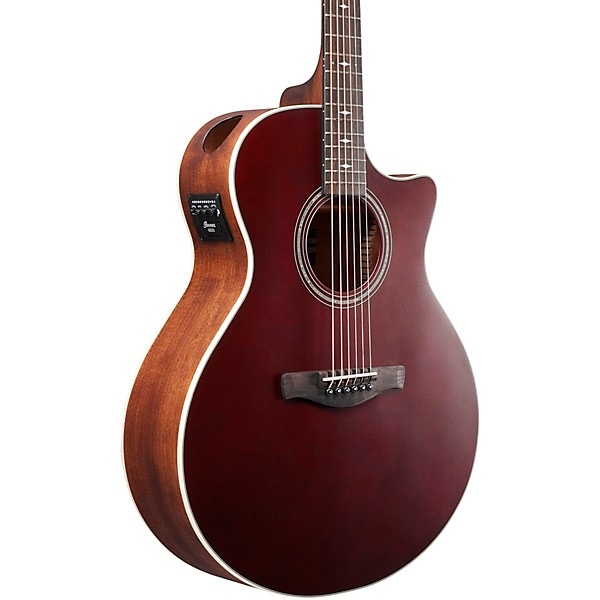 Ibanez AE100 Grand Auditorium Acoustic-Electric Guitar Burgundy Flat