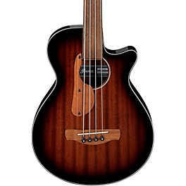 Ibanez AEGB24FE Fretless Auditorium Acoustic-Electric Bass Guitar Mahogany Sunburst