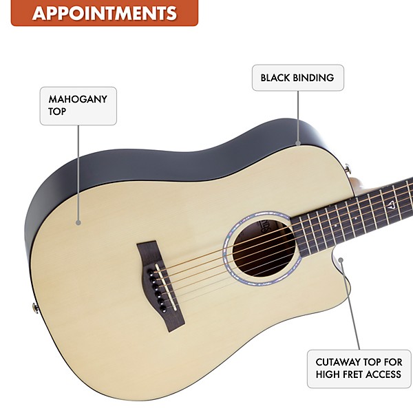 Traveler Guitar Redlands Mini Spruce Acoustic Guitar Natural