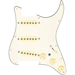 920d Custom Texas Vintage Loaded Pickguard for Strat With Aged White Pickups and S7W-MT Wiring Harness Parchment