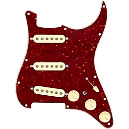 920d Custom Texas Growler Loaded Pickguard for Strat With Aged White Pickups and S7W-MT Wiring Harness Tortoise