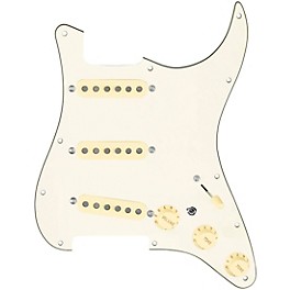 92... 920d Custom Texas Grit Loaded Pickguard for Strat With Aged White Pickups and Knobs and S7W-MT Wiring Harness Parchment