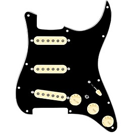 920d Custom Texas Grit Loaded Pickguard for Strat With Aged White Pickups and Knobs and S7W-MT Wiring Harness Black