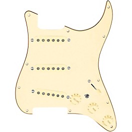 9... 920d Custom Texas Grit Loaded Pickguard for Strat With Aged White Pickups and Knobs and S7W-MT Wiring Harness Aged White