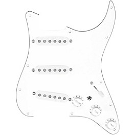 920d Custom... 920d Custom Texas Grit Loaded Pickguard for Strat With White Pickups and Knobs and S7W-MT Wiring Harness White