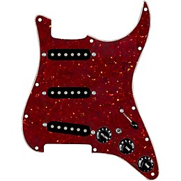 920d Custom Generation Loaded Pickguard For Strat With Black Pickups and Knobs and S7W-MT Wiring Harness Tortoise