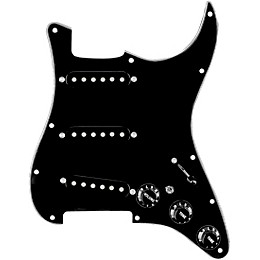 920D Custom Generation Loaded Pickguard For Strat With Black Pickups and Knobs and S7W-MT Wiring Harness Black