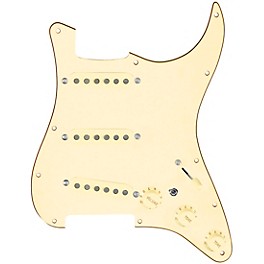 9... 920d Custom Generation Loaded Pickguard For Strat With Aged White Pickups and Knobs and S7W-MT Wiring Harness Aged White