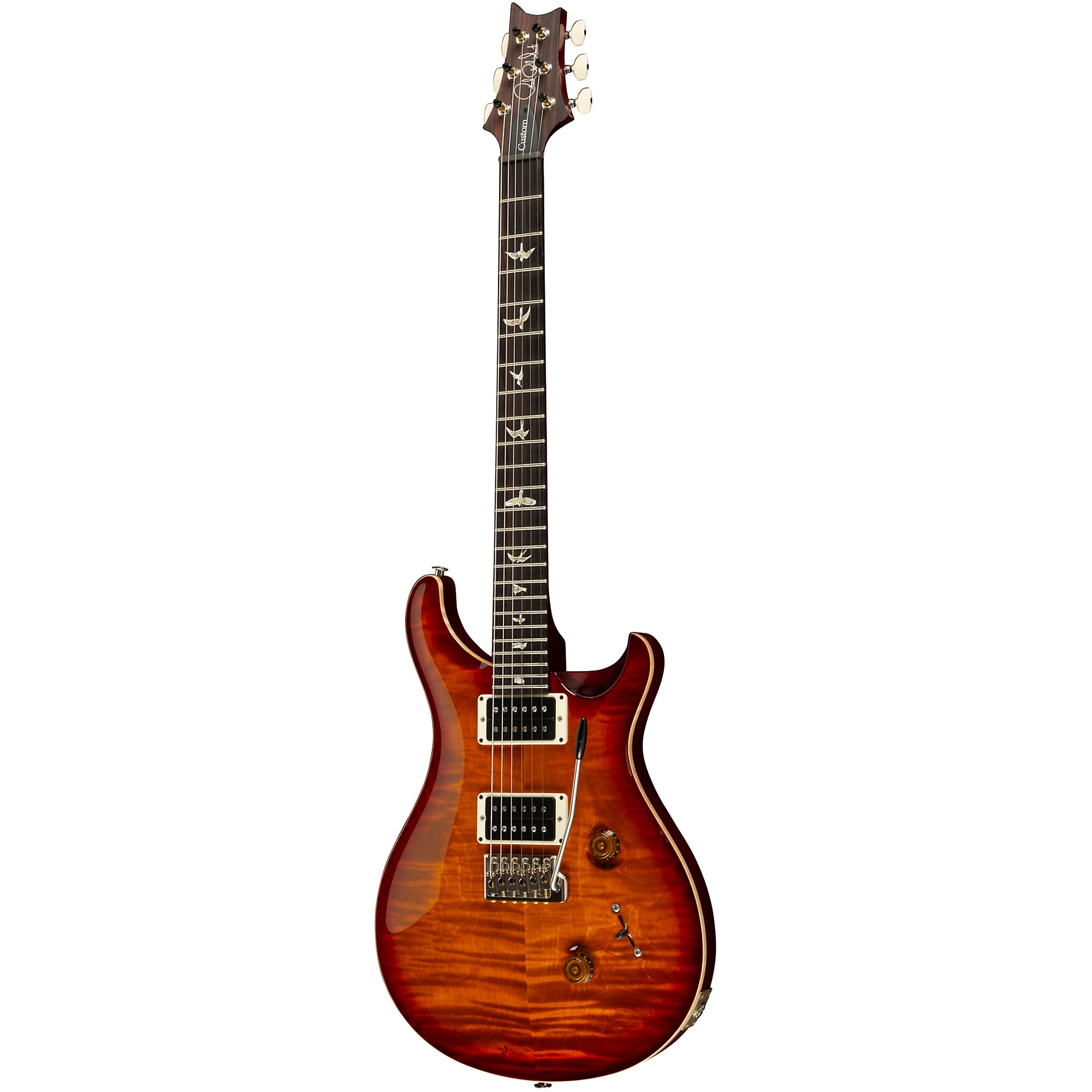 Platinum PRS Custom 24 Electric Guitar - Dark Cherry Sunburst