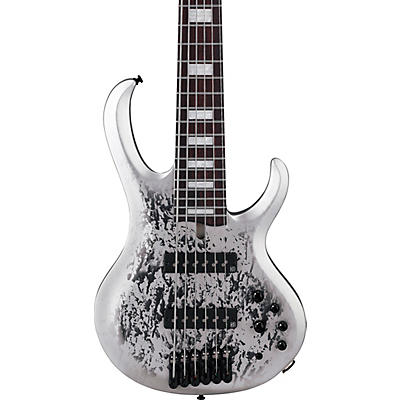 Ibanez Btb25th6 6-String Electric Bass Guitar Silver Blizzard Matte for sale