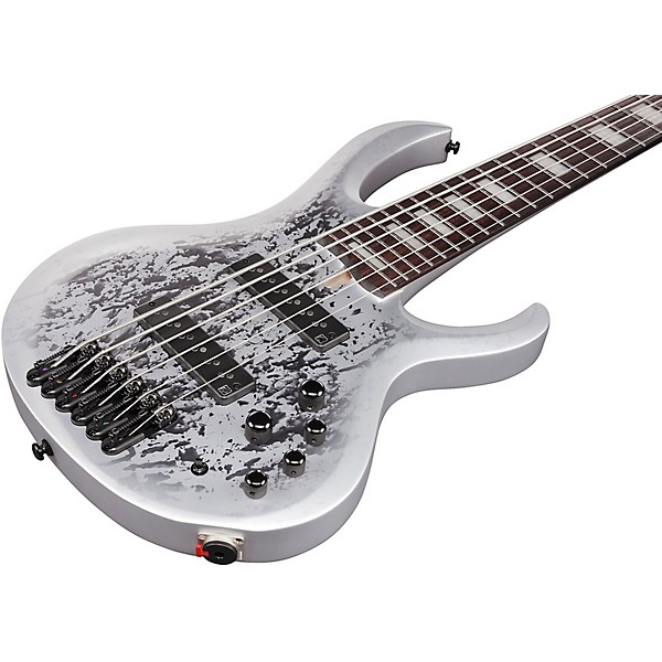 Ibanez BTB25TH6 6-String Electric Bass Guitar Silver Blizzard Matte