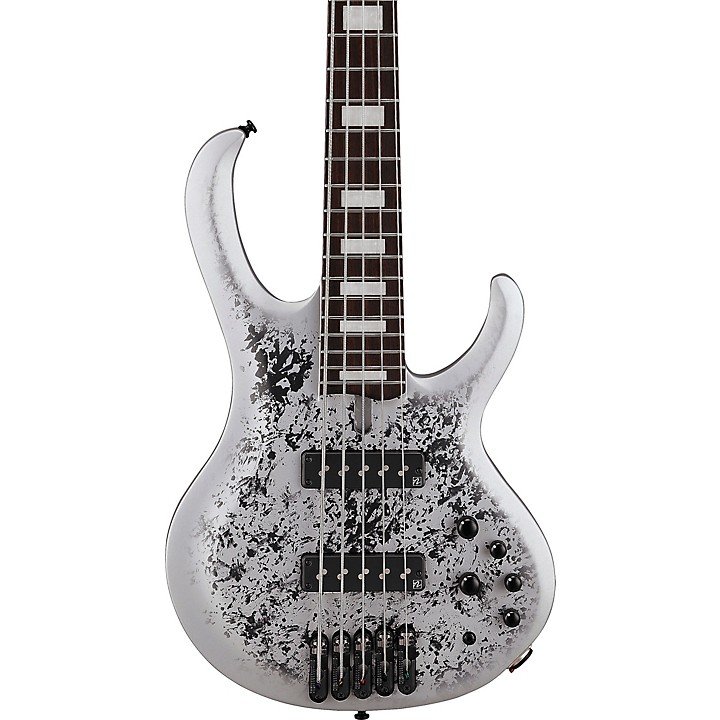 Ibanez BTB25TH5 5-String Electric Bass Guitar Silver Blizzard Matte 