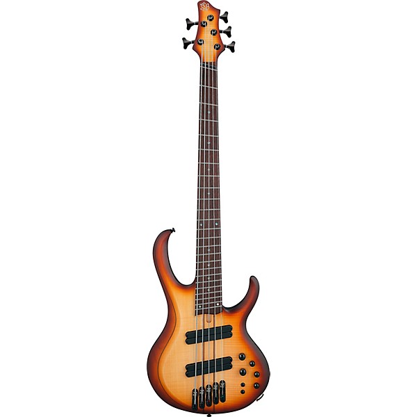 Ibanez BTB705LM 5-String Multi-Scale Electric Bass Guitar Natural Browned Burst Flat