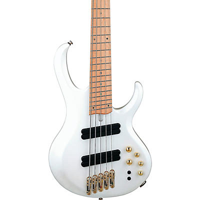 Ibanez Btb605mlm 5-String Multi-Scale Electric Bass Guitar Pearl White Matte for sale