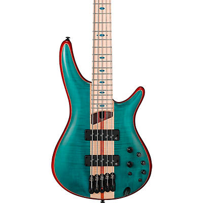 Ibanez Premium Sr1425b 5-String Electric Bass Guitar Caribbean Green Low Gloss for sale