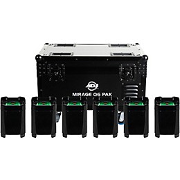 American DJ Mirage Q6 Pak Black Uplight System - Black