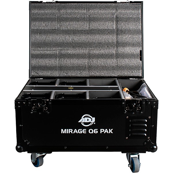 American DJ Mirage Q6 Pak Black Uplight System - Black