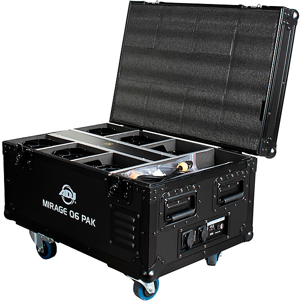 American DJ Mirage Q6 Pak Black Uplight System - Black
