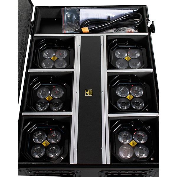 American DJ Mirage Q6 Pak Black Uplight System - Black