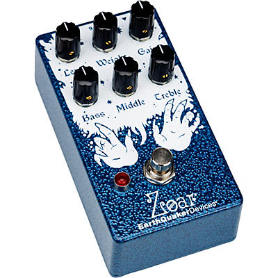 Earthquaker Devices Zoar Dynamic Audio Grinder Distortion Effects Pedal Blue And White for sale