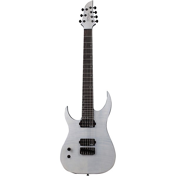 Schecter Guitar Research KM-7 MK-III Legacy Left-Handed 7-String Electric Guitar Transparent White Satin