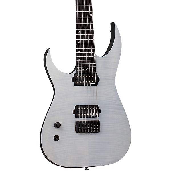 Schecter Guitar Research KM-7 MK-III Legacy Left-Handed 7-String Electric Guitar Transparent White Satin