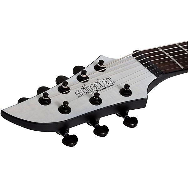 Schecter Guitar Research KM-7 MK-III Legacy Left-Handed 7-String Electric Guitar Transparent White Satin