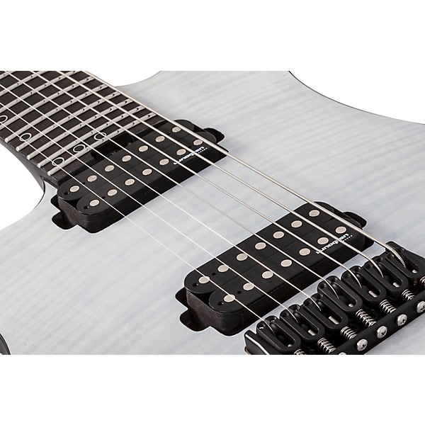 Schecter Guitar Research KM-7 MK-III Legacy Left-Handed 7-String Electric Guitar Transparent White Satin