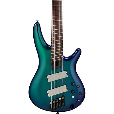 Ibanez Srms725 5-String Multi-Scale Electric Bass Guitar Blue Chameleon for sale