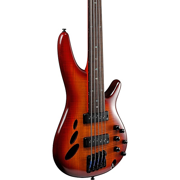 Ibanez SRD905F 5-String Fretless Electric Bass Guitar Brown Topaz Burst Low Gloss