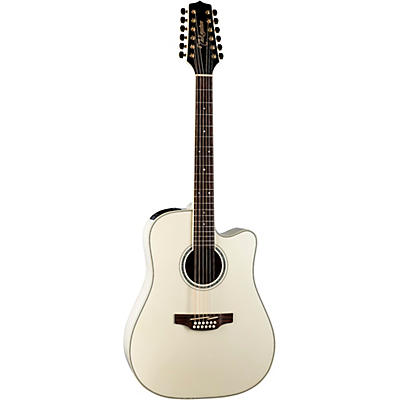 Takamine Gd37ce 12-String Dreadnought Acoustic-Electric Guitar Pearl White for sale