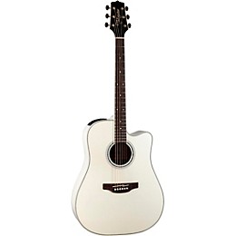 Takamine GD37CE Dreadnought Acoustic-Electric Guitar Pearl White