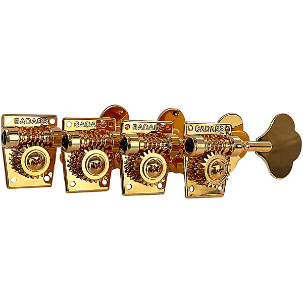 Leo Quan OGT Open Gear Large Post 4-In-Line Bass Tuning Machines Gold
