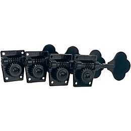 Leo Quan OGT Open Gear Large Post 4-In-Line Bass Tuning Machines Black