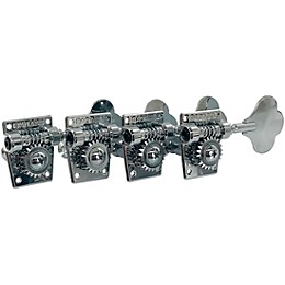 Leo Quan OGT Open Gear Large Post 4-In-Line Bass Tuning Machines Chrome