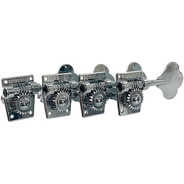Leo Quan OGT Open Gear Large Post 4-In-Line Bass Tuning Machines Chrome