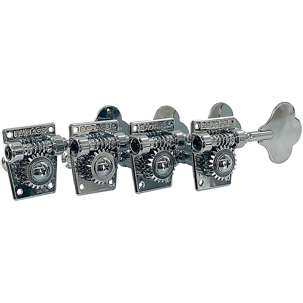 Leo Quan Badass OGT Open Gear Large Post 4-In-Line Bass Tuning Machines Chrome