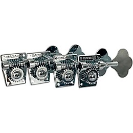Open Box Leo Quan Badass OGT Open Gear Small Post 4-In-Line Bass Tuning Machines Level 1 Chrome