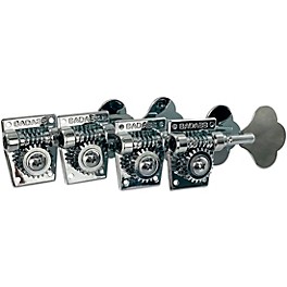 Leo Quan Badass TK-7817 OGT Open-Ge... Leo Quan Badass TK-7817 OGT Open-Gear Small Post 4-in-Line Bass Tuning Machines Chrome